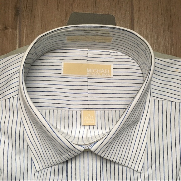NWT Michael Kors Striped Men’s Dress Shirt - Picture 1 of 4